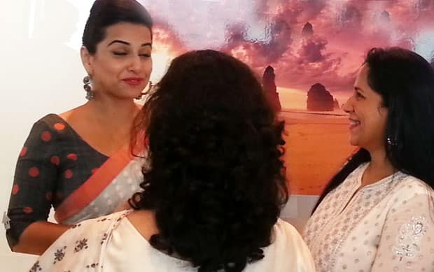 Vidya Balan IFFM morning tea just before the Big B announcement, March 28th